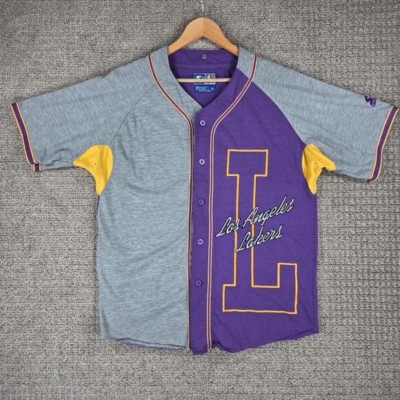 STARTER Other - Vintage Starter Los Angeles Lakers NBA Baseball Jersey Mens Medium Purple Grey